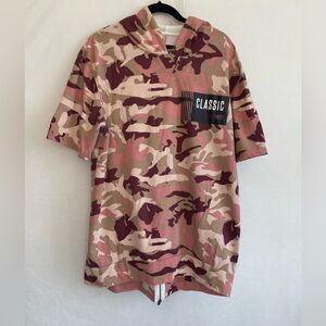 Five by five tee hoodie pullover XL  pink mauve multi  cam